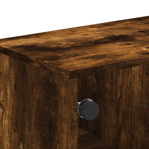 vidaXL Coffee Table with Glass Doors Smoked Oak 68.5x50x50 cm