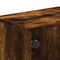vidaXL Coffee Table with Glass Doors Smoked Oak 68.5x50x50 cm