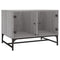 vidaXL Coffee Table with Glass Doors Grey Sonoma 68.5x50x50 cm