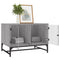 vidaXL Coffee Table with Glass Doors Grey Sonoma 68.5x50x50 cm