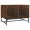 vidaXL Coffee Table with Glass Doors Brown Oak 68.5x50x50 cm