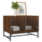 vidaXL Coffee Table with Glass Doors Brown Oak 68.5x50x50 cm