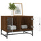 vidaXL Coffee Table with Glass Doors Brown Oak 68.5x50x50 cm