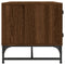 vidaXL Coffee Table with Glass Doors Brown Oak 68.5x50x50 cm