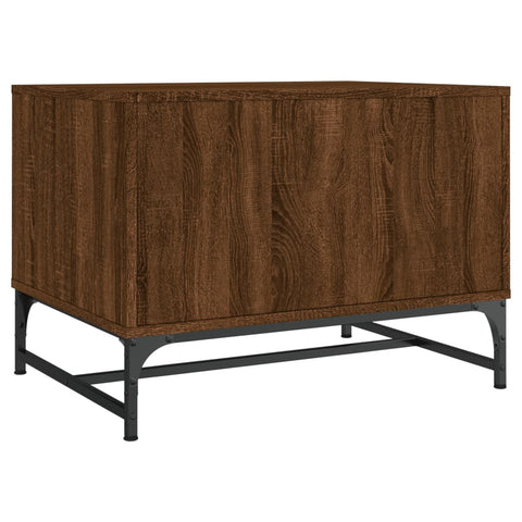 vidaXL Coffee Table with Glass Doors Brown Oak 68.5x50x50 cm