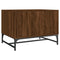 vidaXL Coffee Table with Glass Doors Brown Oak 68.5x50x50 cm