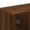 vidaXL Coffee Table with Glass Doors Brown Oak 68.5x50x50 cm