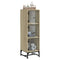 vidaXL Highboard with Glass Doors Sonoma Oak 35x37x120 cm