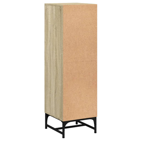 vidaXL Highboard with Glass Doors Sonoma Oak 35x37x120 cm