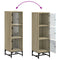 vidaXL Highboard with Glass Doors Sonoma Oak 35x37x120 cm