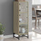 vidaXL Highboard with Glass Doors Sonoma Oak 35x37x120 cm