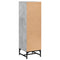 vidaXL Highboard with Glass Doors Concrete Grey 35x37x120 cm