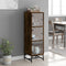 vidaXL Highboard with Glass Doors Smoked Oak 35x37x120 cm