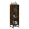 vidaXL Highboard with Glass Doors Smoked Oak 35x37x120 cm