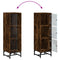 vidaXL Highboard with Glass Doors Smoked Oak 35x37x120 cm