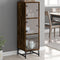 vidaXL Highboard with Glass Doors Smoked Oak 35x37x120 cm