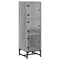 vidaXL Highboard with Glass Doors Grey Sonoma 35x37x120 cm
