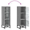 vidaXL Highboard with Glass Doors Grey Sonoma 35x37x120 cm