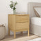 vidaXL Bedside Cabinet FLORO Wax Brown 45x39x57 cm Solid Wood Pine