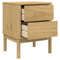vidaXL Bedside Cabinet FLORO Wax Brown 45x39x57 cm Solid Wood Pine