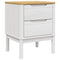 vidaXL Bedside Cabinet FLORO White 45x39x57 cm Solid Wood Pine