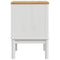 vidaXL Bedside Cabinet FLORO White 45x39x57 cm Solid Wood Pine