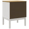 vidaXL Bedside Cabinet FLORO White 45x39x57 cm Solid Wood Pine