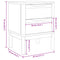 vidaXL Bedside Cabinet FLORO Grey 45x39x57 cm Solid Wood Pine