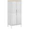 vidaXL Wardrobe FLORO White 77x53x171 cm Solid Wood Pine
