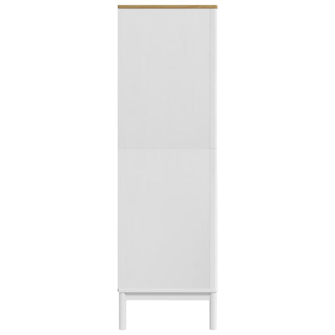 vidaXL Wardrobe FLORO White 77x53x171 cm Solid Wood Pine