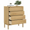 vidaXL Chest of Drawers FLORO Wax Brown Solid Wood Pine
