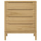 vidaXL Chest of Drawers FLORO Wax Brown Solid Wood Pine