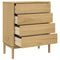 vidaXL Chest of Drawers FLORO Wax Brown Solid Wood Pine
