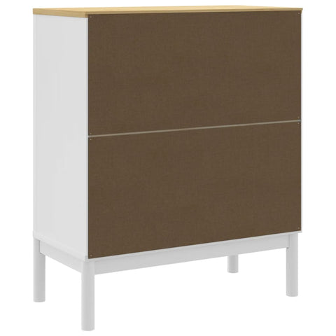 vidaXL Chest of Drawers FLORO White Solid Wood Pine