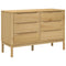 vidaXL Chest of Drawers FLORO Wax Brown Solid Wood Pine
