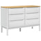 vidaXL Chest of Drawers FLORO White Solid Wood Pine