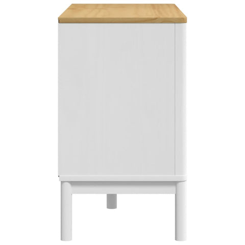 vidaXL Chest of Drawers FLORO White Solid Wood Pine
