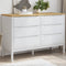 vidaXL Chest of Drawers FLORO White Solid Wood Pine
