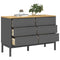 vidaXL Chest of Drawers FLORO Grey Solid Wood Pine