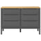 vidaXL Chest of Drawers FLORO Grey Solid Wood Pine