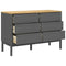 vidaXL Chest of Drawers FLORO Grey Solid Wood Pine