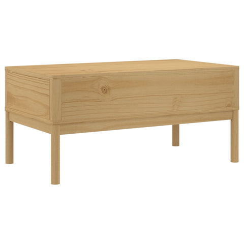 vidaXL Coffee Table FLORO Wax Brown 99x55.5x45 cm Solid Pine Wood