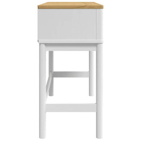 vidaXL Console Table FLORO White 89.5x36.5x73 cm Solid Wood Pine