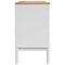 vidaXL Sideboard FLORO White 114x43x74 cm Solid Wood Pine