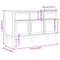 vidaXL Sideboard FLORO White 114x43x74 cm Solid Wood Pine