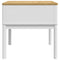 vidaXL Lamp Table FLORO White 55x55x54 cm Solid Wood Pine
