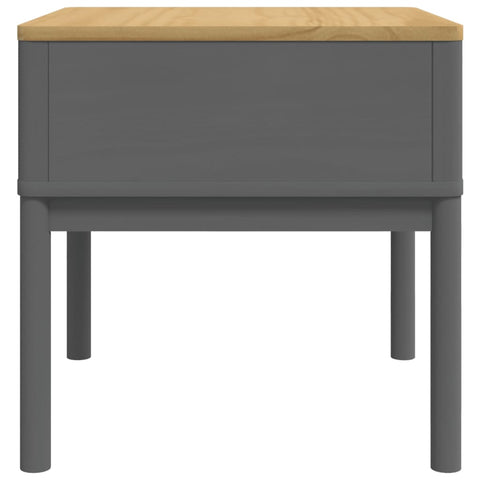 vidaXL Lamp Table FLORO Grey 55x55x54 cm Solid Wood Pine