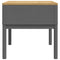 vidaXL Lamp Table FLORO Grey 55x55x54 cm Solid Wood Pine