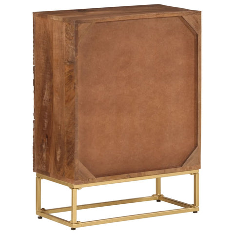 vidaXL Chest of Drawers 55x30x76 cm Solid Wood Mango and Iron