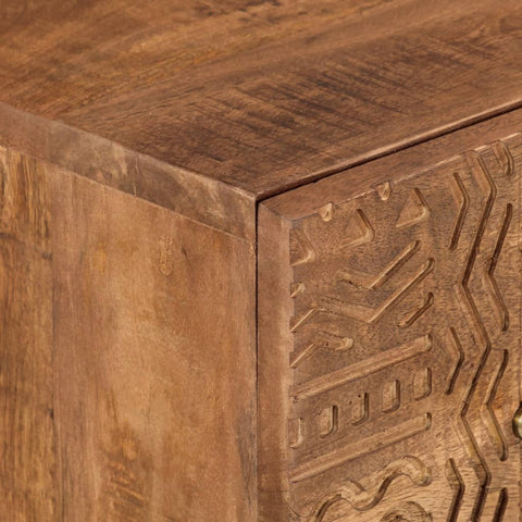 vidaXL Chest of Drawers 55x30x76 cm Solid Wood Mango and Iron